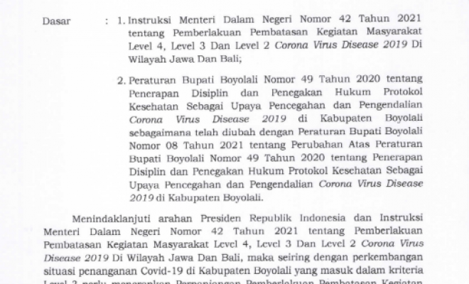 INSTRUKSI BUPATI NO 12 PERPANJANGAN PPKM LEVEL 3 14-20 SEPT